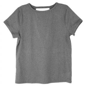 NEW DM MERCHANDISING women's crossover tee in grey